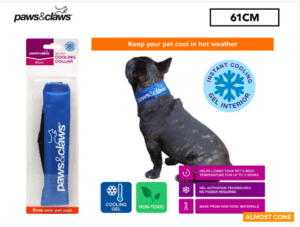 Paws & Claws Large Gel Tech Cooling Collar – Blue